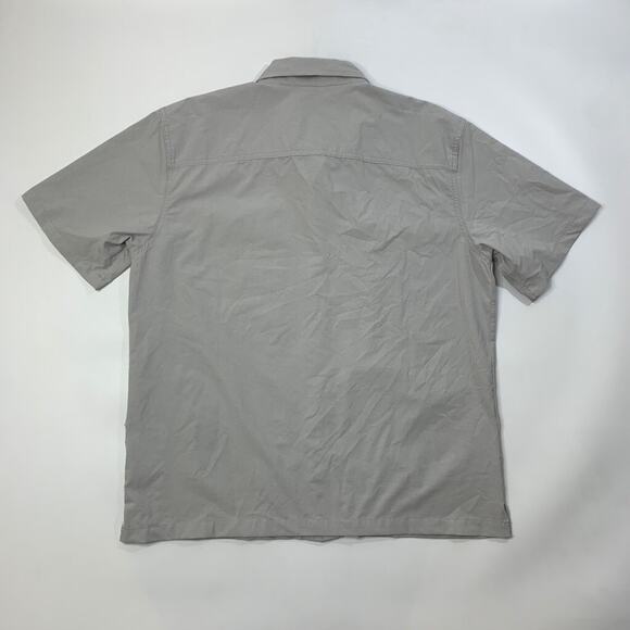 Smiths Work Wear Shirt Mens L Large Grey Button Up Short Sleeve Chest Pockets - Picture 3 of 10